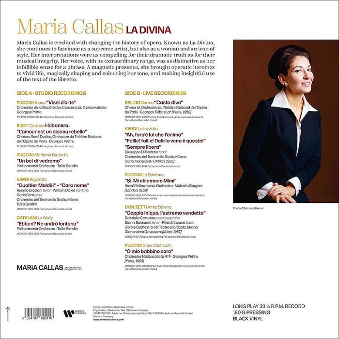 瑪麗亞·卡拉斯 Maria Callas La Divina The Best Of LP黑膠唱片