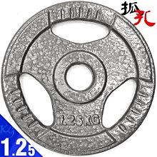 鑄鐵1.25KG三孔槓片1.25公斤槓鈴片手抓孔槓片啞鈴片重力重訓配件用品舉重量訓練設備運動C113-101【推薦+】