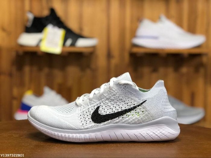 NIKE FREE RN FLYKNIT 2 黑白 百搭 編織 輕量 休閒運動鞋 942838 100 男