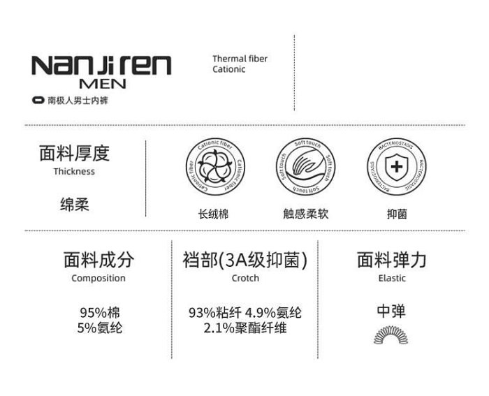 廠家出貨爆款【抑菌內襠】4條裝男士內褲95新疆棉舒適透氣平角內褲男