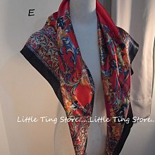 Little Ting Store 似愛馬仕復古風2017皮帶鎖鍊緞面絲巾大方巾圍巾披肩頭巾(多款式)