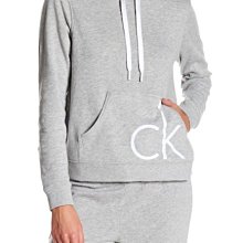 ☆【CK女生館】☆【Calvin Klein LOGO印圖連帽長袖T恤】☆【CKG001L5】(S-M)