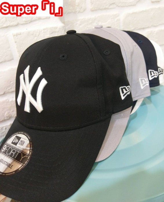 「i」【現貨】New Era 9Forty NY 紐約洋基 可調節鐵扣 刺繡Logo 彎帽 棒球帽 鴨舌帽 老帽 男女