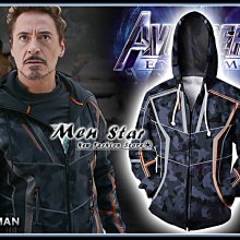 【Men Star】免運費 復仇者聯盟4 東尼史塔克 彈力運動外套 角色扮演 COSPLAY 衣服 量子領域衣服 鋼鐵人