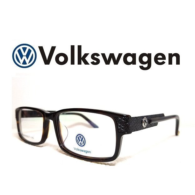 《黑伯爵眼鏡精品》Volkswagen 福斯 時尚品味 復古雷朋方框 超寬玳瑁膠框 VW金屬logo 光學鏡架