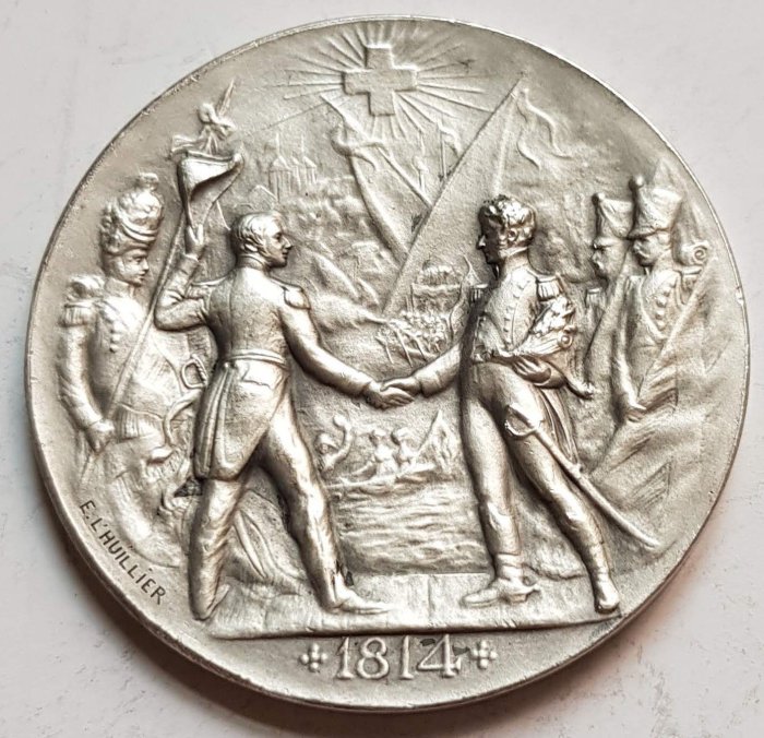 瑞士銀章 1914 Geneva Tir Centenaire Silver Medal.