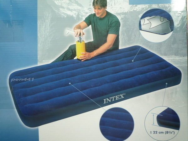 玩樂生活 INTEX64757 單人防水植絨充氣床 居家或露營加床   附修補片 送收納袋