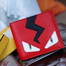Fendi 7M0169 Monster Wallet 閃電怪獸卡片夾 紅/黑 現貨