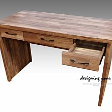 【設計私生活】亞諾夫4尺柚木色書桌(部份地區免運費)120A