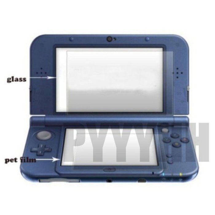 NEW 3DS LL XL專用鋼化膜鋼化玻璃膜new 3DSLL 保護貼上屏+下屏貼膜