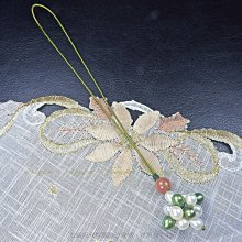 珍珠林~編織珍珠掛墜~天然淡水珍珠~可掛在包包或手機#380+1