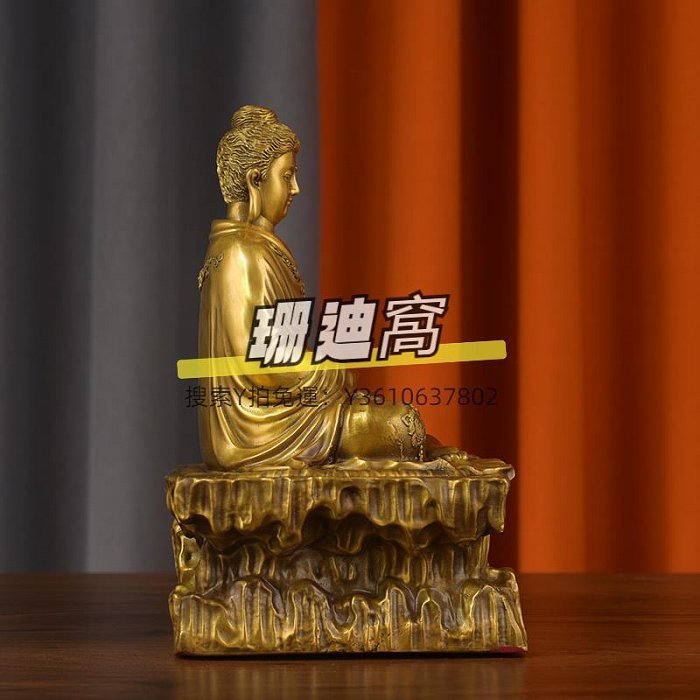 佛像純銅釋迦牟尼佛佛像擺件家用供奉大日如來佛祖釋迦摩尼佛銅像大號