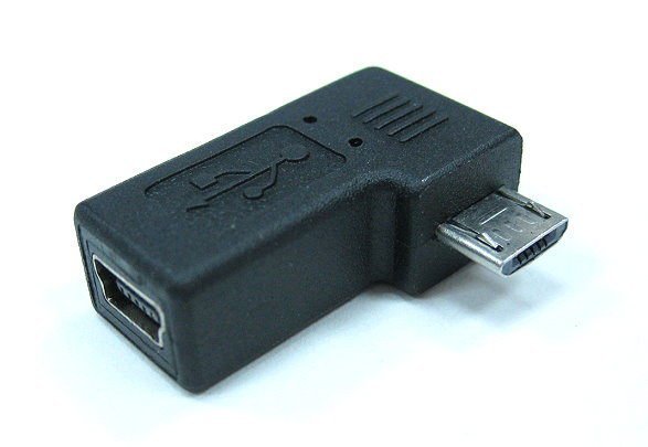 小白的生活工場*mini USB 5pin母-micro B公 90度轉 接頭(SR1022)~~現貨
