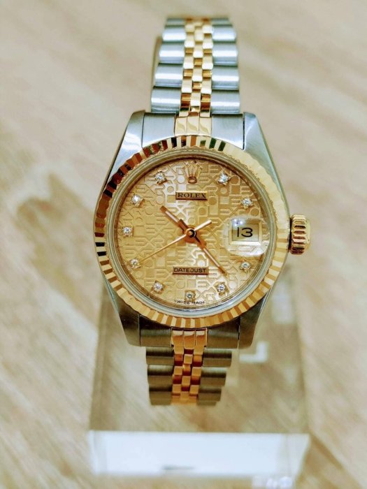 鑫泰典精品 勞力士ROLEX 69173 盒單齊全 十鑽 電腦紀念面盤 9.9成新無傷 瑞士錶 女錶 特價中（已售出）