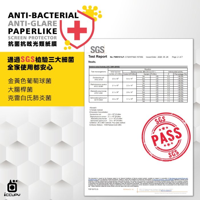 【iCCUPY】抗菌抗眩光 PaperLike 類紙膜 - iPad mini6