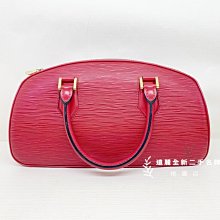 遠麗精品(桃園店) D0088 LV 紅色epi金釦手提包