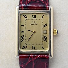 《寶萊精品》Omega 歐米茄金金色長型手動錶