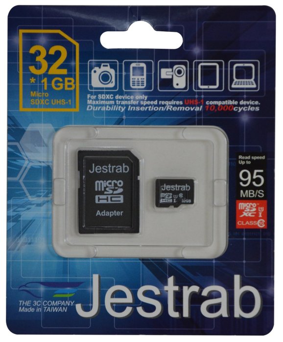 只要創見、金士頓半價的高C/P值 Jestrab 32G micro SD card CL10 UHS-Ⅰ（含轉接頭）