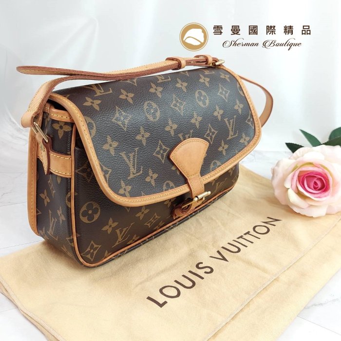 【雪曼國際精品】已售出─LV  M42250 老花經典斜背包／馬鞍包／石頭包 ~二手商品約9成新