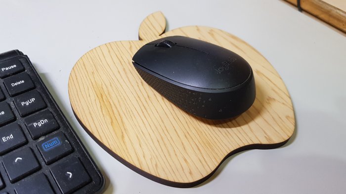 安安台灣檜木--A台灣檜木滑鼠板/滑鼠墊- 蘋果整塊板