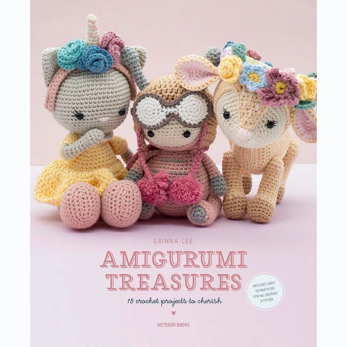 英文原版 Amigurumi Treasures by Erinna Lee手編鉤針娃娃書