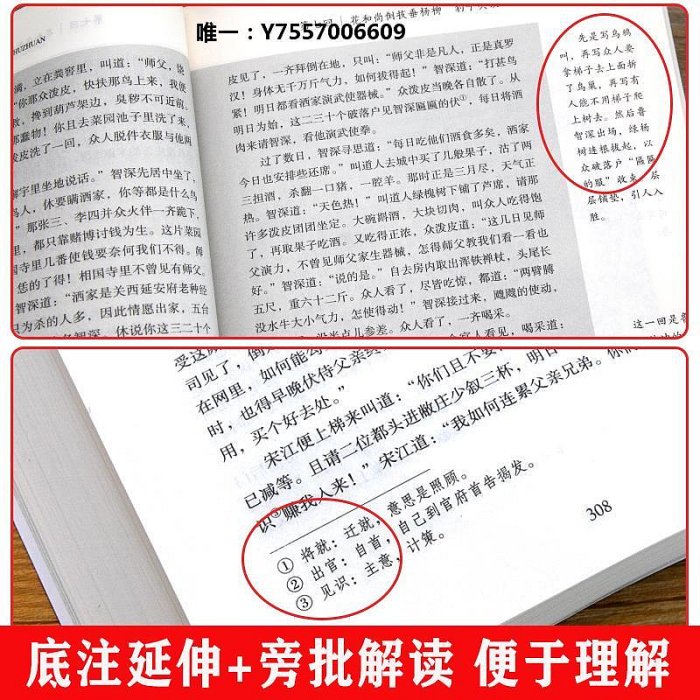 小說艾青詩選和水滸傳 原著正版完整版人民教育出版社九年級必讀名著人教版初中生全套配套 9上冊初三學生課外閱世說新語課外閱