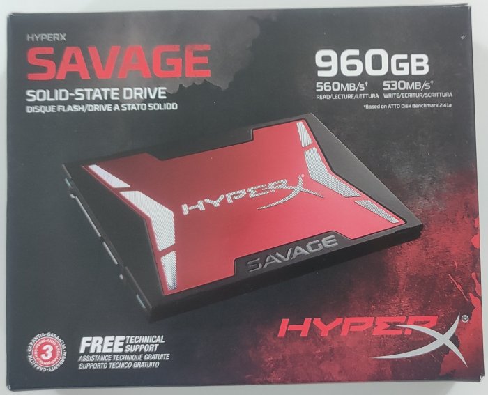 [稀有精品] HyperX Savage 960GB 金士頓 Kingston 固態硬碟 MLC SATA SSD