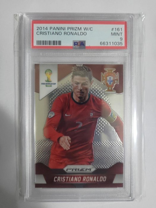 2014 Prizm World Cup 世界盃 Cristiano Ronaldo C羅 鑑定卡 PSA 9分 PANINI 足球 球員卡 足球卡