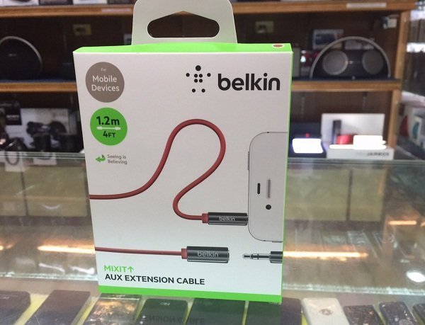 視聽影訊 BELKIN 3.5mm 音源 耳機 aux 延長線 1.2M 紅色