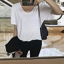 超舒服的銅氨棉 好版型 做舊顯瘦圓領寬鬆短袖白色T恤女． NL Select Shop ．