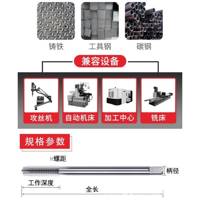 松崎加長直槽機用絲錐絲攻鑽頭絲攻牙大全M2M2.5M3M4M5M6M8M10M12-DD220831