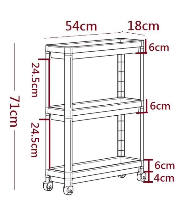 ☆創意生活精品☆IKEA VESKEN 推車 附4個輪腳方便移動