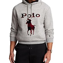 ☆【RL男生館】【POLO Ralph Lauren絨布大馬印圖連帽T恤】【RL001F7】(S)