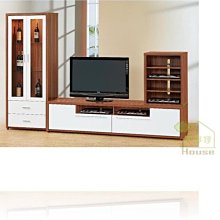 [家事達] OA-Y455 蘋果木雙色6.6尺電視櫃+視聽櫃組合 特價--