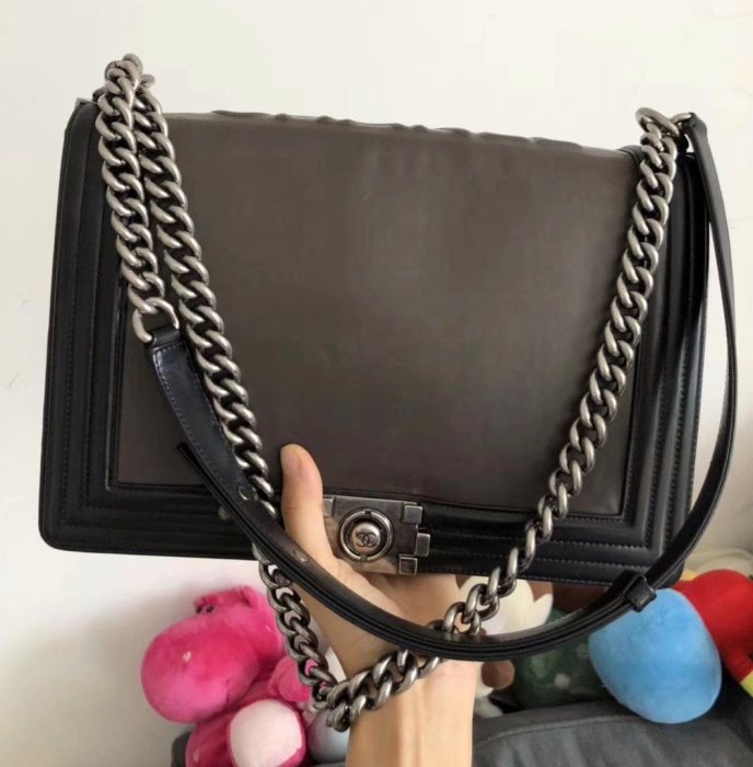 Chanel boy 30cm 復古款肩背Jumbo尺寸包