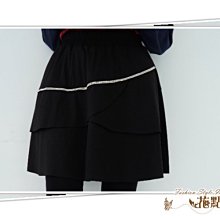 ╭＊加大尺碼＊╮85005˙亮鑽荷葉層次短裙內安全褲☆°M.L.XL