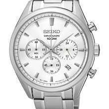 SEIKO CS系列三眼計時腕錶(SSB221P1)-銀/42mm8T63-00C0S