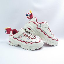 Skechers 319513LOFWR 龍年限定款 D LITES 中童鞋 老爹鞋 米白紅【isport愛運動】