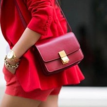 Celine Acorss Body Classic BOX Bag 中型牛皮肩背包 紅