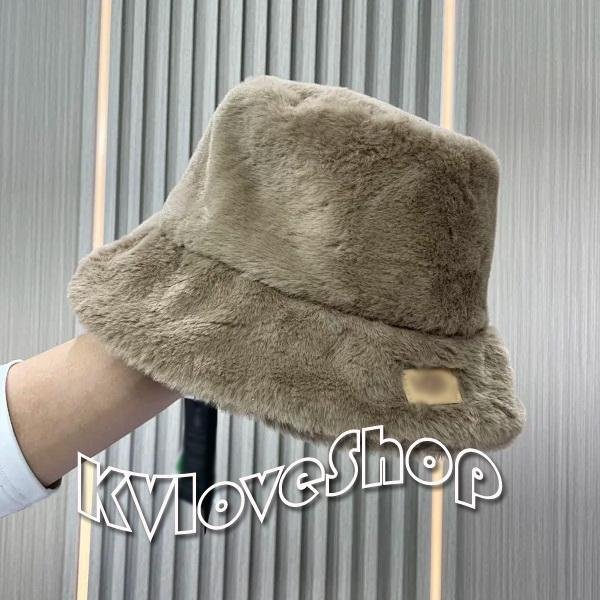 KVLOVE SHOP〥外貿單 時尚U貼布兩色舒適毛絨絨百搭漁夫帽 2色〥特價