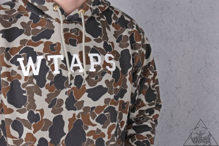 HYDRA】Wtaps Design Hooded College Sweatshirt 迷彩帽T【WTS70