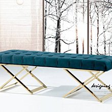 【設計私生活】阿拉蕾5尺床尾椅、玄關椅-綠色絨布(免運費)A系列174A
