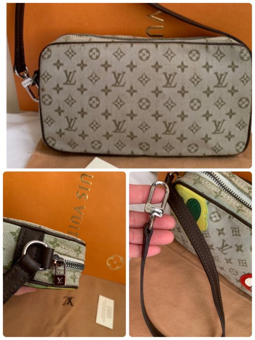 LV （限量pochette conto de童話)手提肩背包*😘美品；加贈長鍊，可斜背更輕便～👍