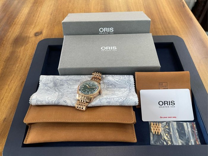 ORIS Big Crown 指針式日期青銅綠色面盤錶