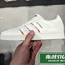 南🔥2023 8月 ADIDAS OG SUPERSTAR PRIDE 聯名 皮革 彩虹繡線 男女款 白 ID7493