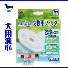 **貓狗大王**日本GEX【犬用-淨水飲水器（一般）替換濾棉2入】1.8/2.3/4.8L專用//寵物飲水器