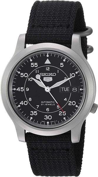 SEIKO【日本代購】男士手錶 網眼皮帶SNK809 K2黑色