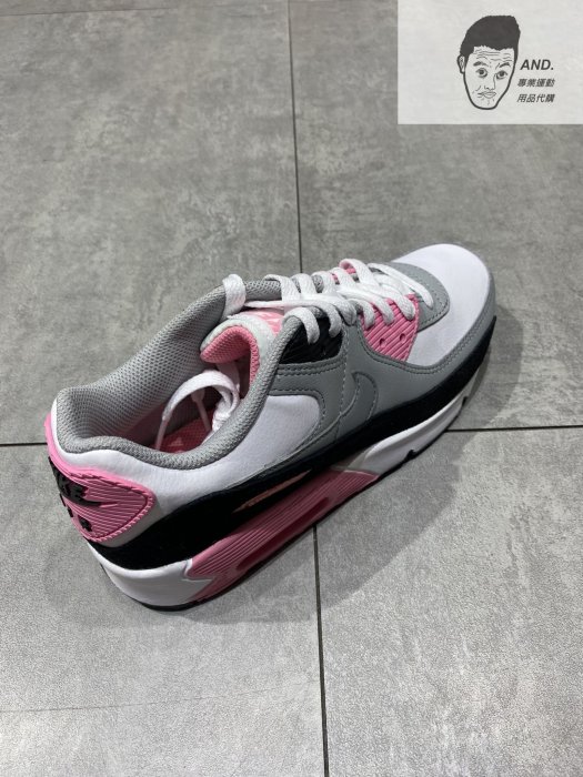 AND.】NIKE AIR MAX 90 LTR GS 黑灰粉白慢跑休閒氣墊女鞋CD6864-104