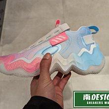 南🔥2023 2月 ADIDAS EXHIBIT B 籃球鞋 粉嫩 避震 拉環 抓地 男款 藍粉 FZ6013