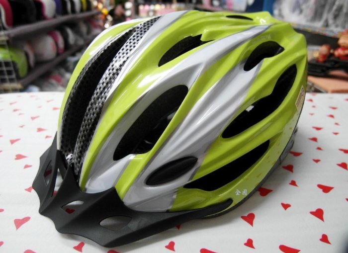◎【全國】自行車、腳踏車輕量安全帽 *** 白/螢光綠《台灣製、一體成型》免運費